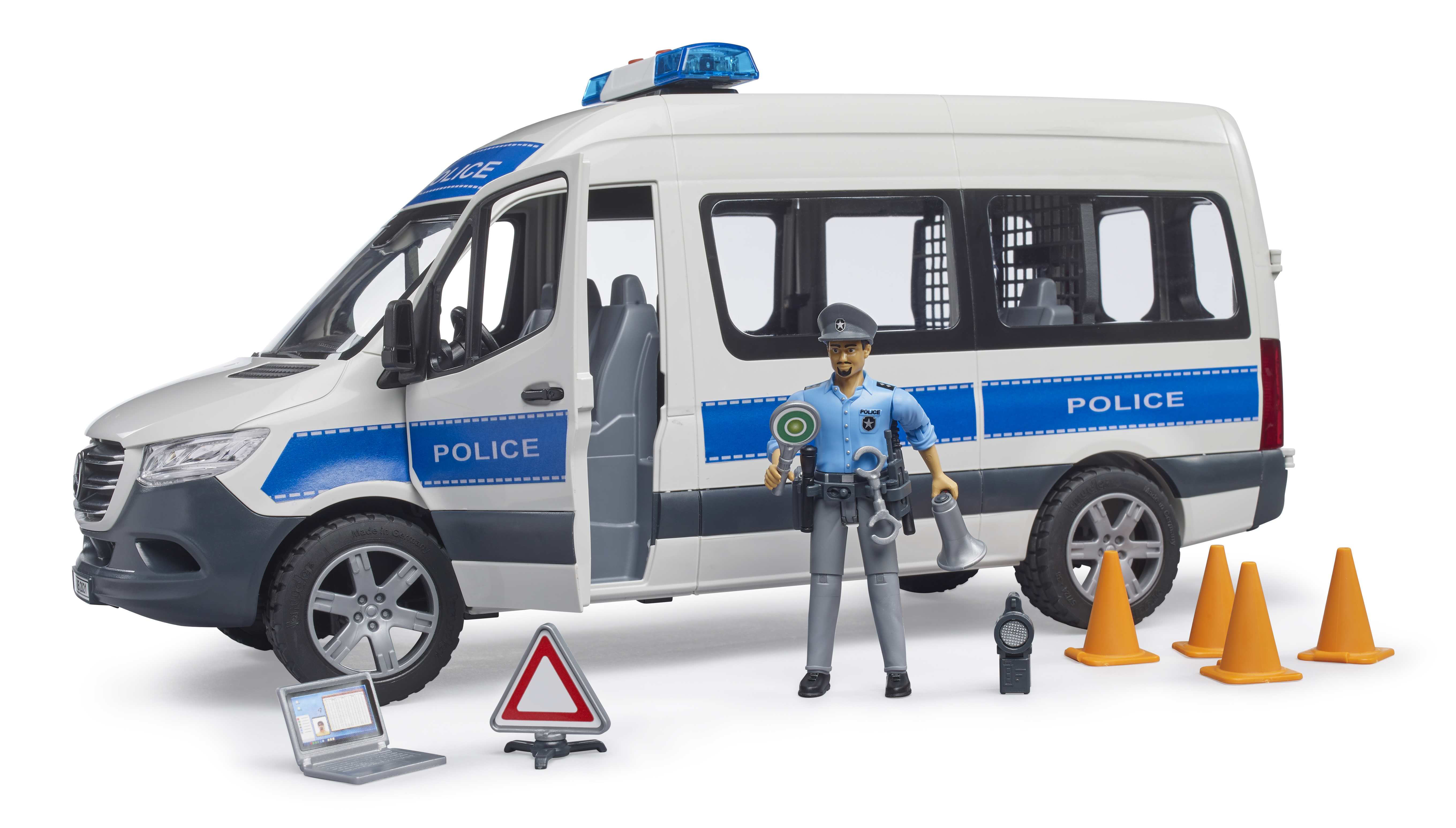 BRUDER 02683 - MB Sprinter Polizei Einsatzfahrzeug mit Light & Sound Modul - Bild 3 BRUDER 02683 - MB Sprinter Polizei Einsatzfahrzeug mit Light & Sound Modul - Bild 3