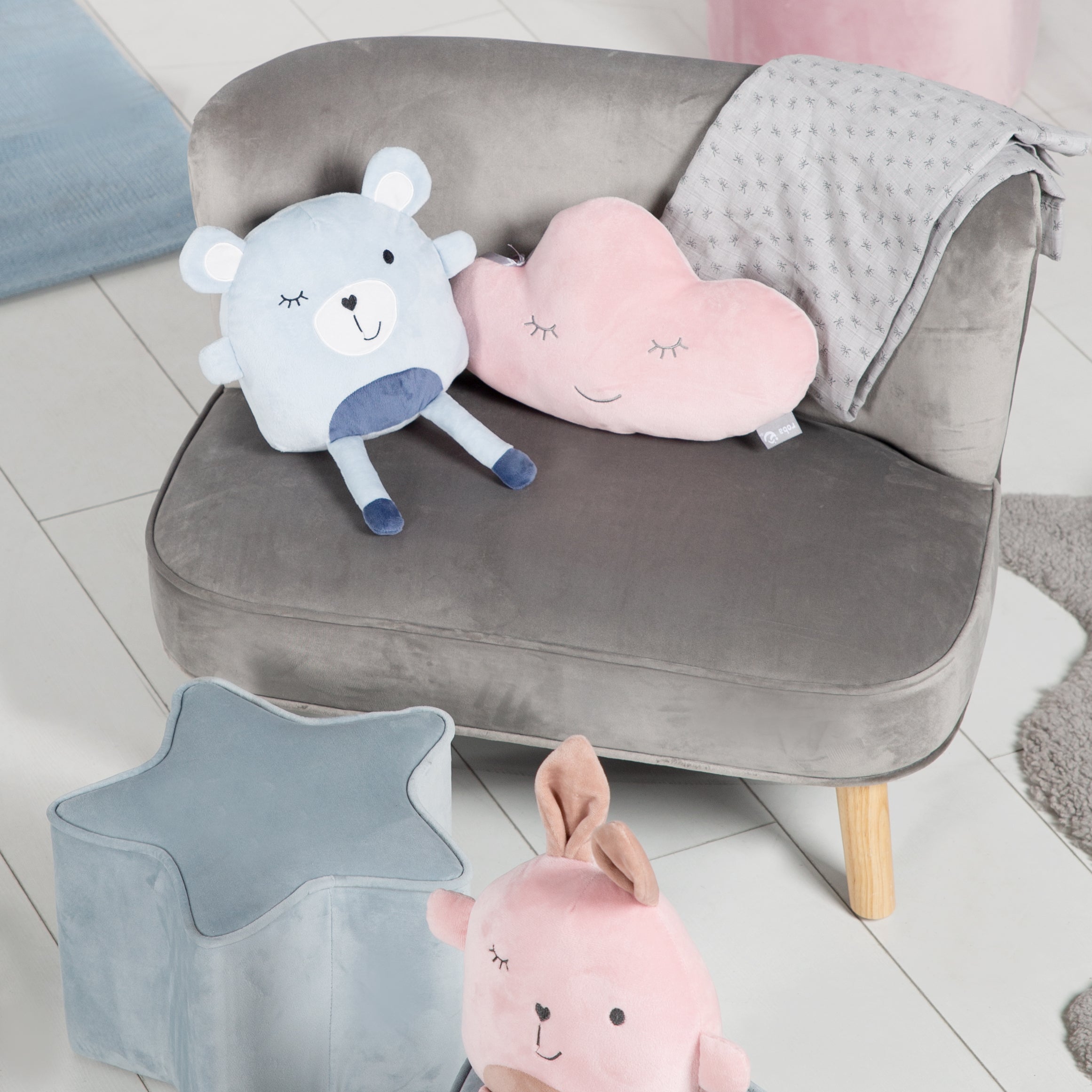 Roba 450110GA Kindersofa grau – Spielmöbel - Bild 2 Roba 450110GA Kindersofa grau – Spielmöbel - Produktbild 2
