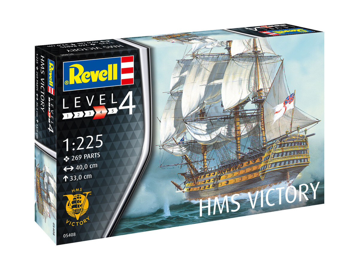 Revell 05408 H.M.S. Victory - Legendäres Flaggschiff im Maßstab 1:225 Boot, Transport, Fahrzeug, Segelboot