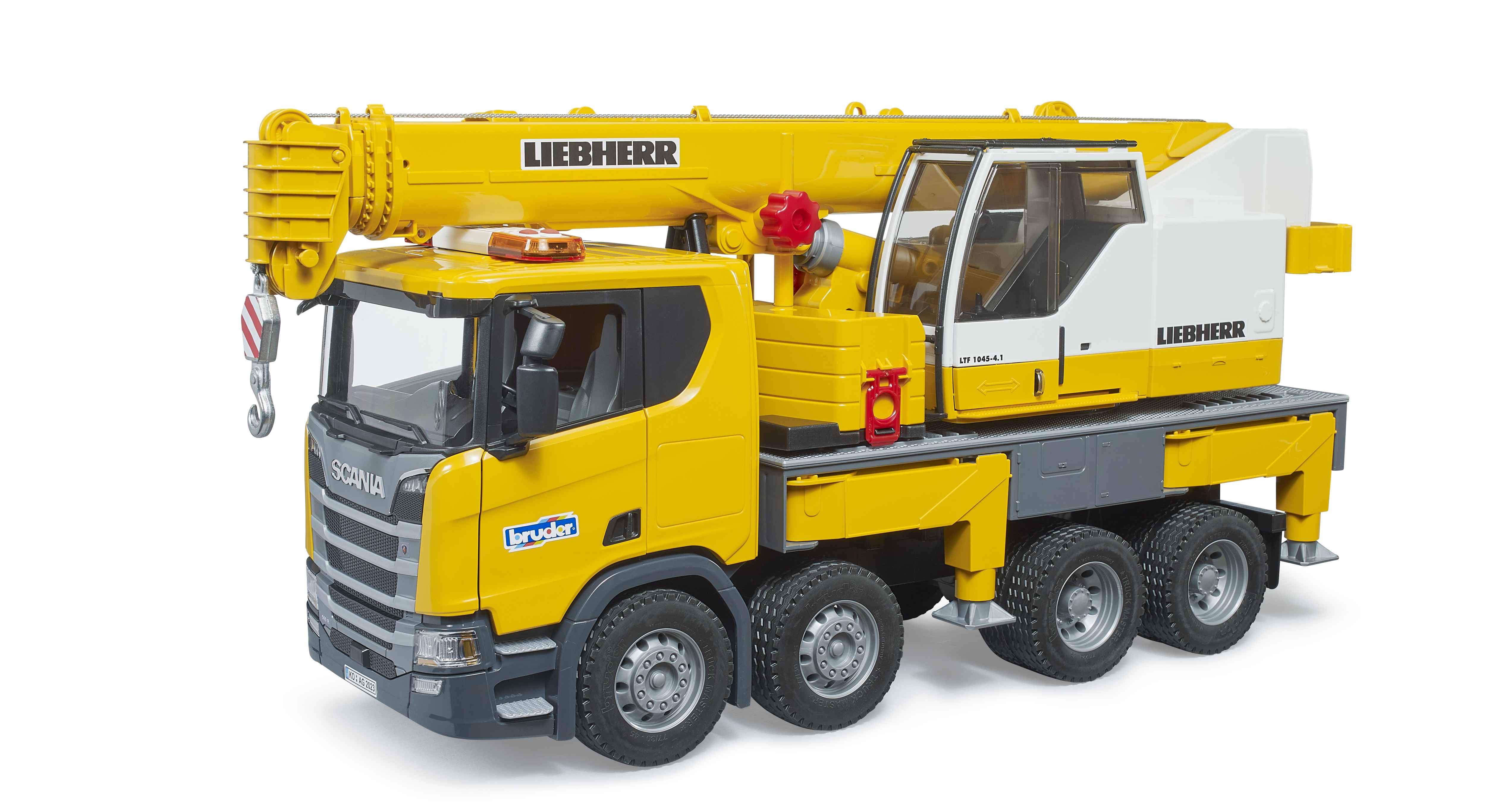 BRUDER 03571 - Scania Super 560R Liebherr Kran-LKW mit Light & Sound Modul