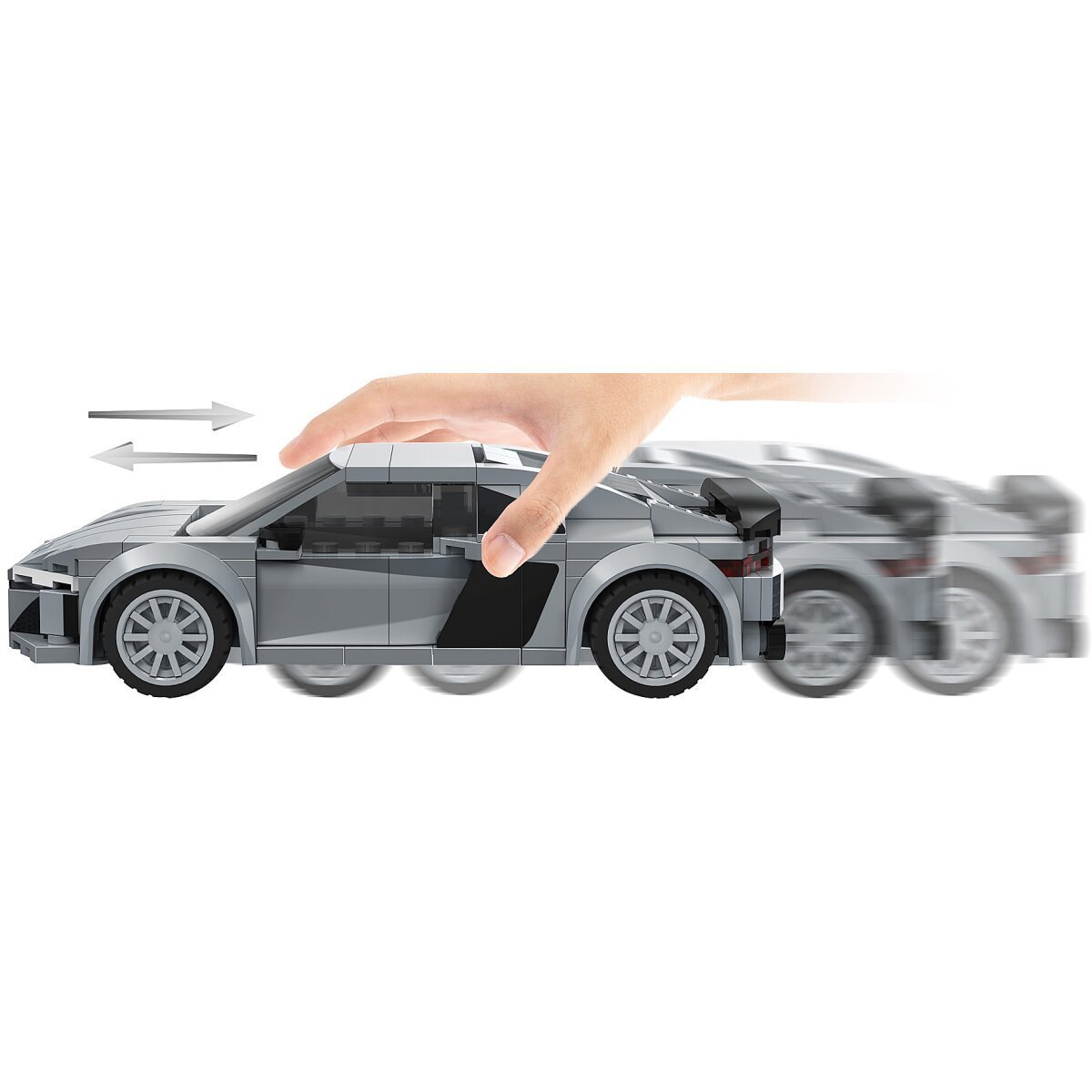 JAMARA CaDA Audi R8 Coupé 1:24 grau Bricks ab 8 Jahren JAMARA CaDA Audi R8 Coupé 1:24 grau Bricks ab 8 Jahren