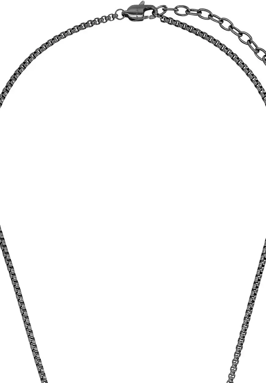 JOOP! Halskette Herren aus Edelstahl, Kreuzanhänger, Venezianerkette, 55+5 cm