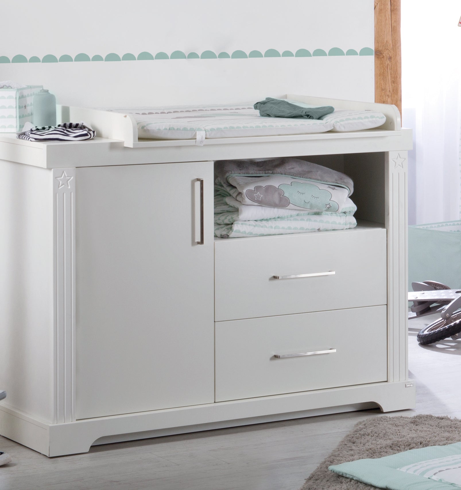 Roba 1731776 breite Wickelkommode Maxi Canadian White – Wickelkommode breit - Bild 2 Roba 1731776 breite Wickelkommode Maxi Canadian White – Wickelkommode breit - Produktbild 2