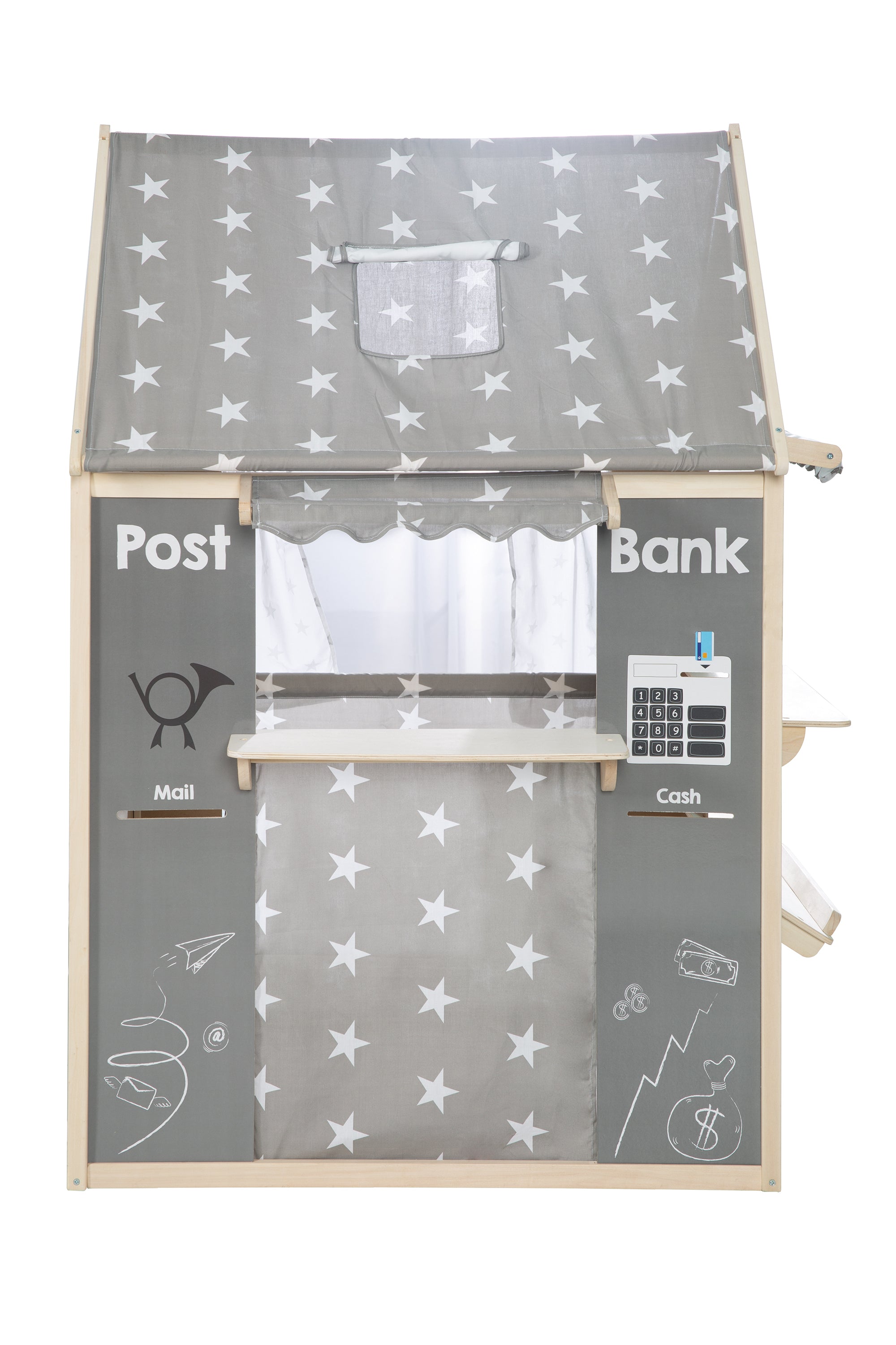 Roba 6962V190 Spielhaus Sterne grau – Rollenspiel - Produktbild 6