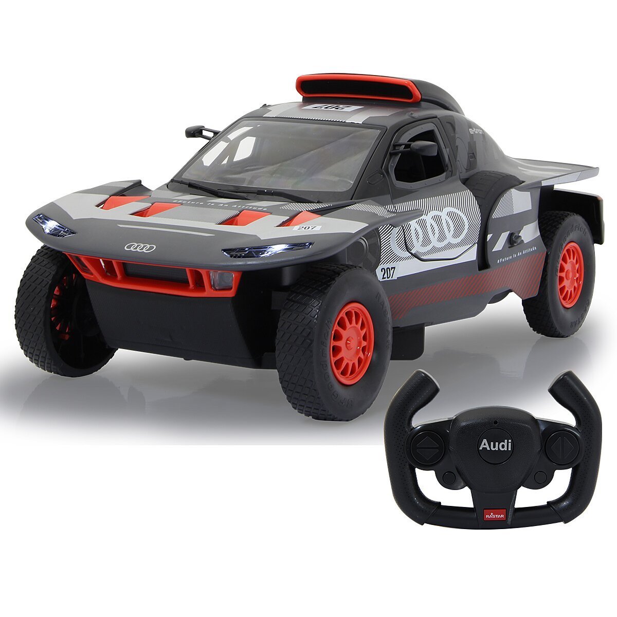 JAMARA AUDI RS Q e-tron E2 1:14 grau 2,4GHz Tür manuell Driftfunktion ab 6 Jahren JAMARA AUDI RS Q e-tron E2 1:14 grau 2,4GHz Tür manuell Driftfunktion ab 6 Jahren