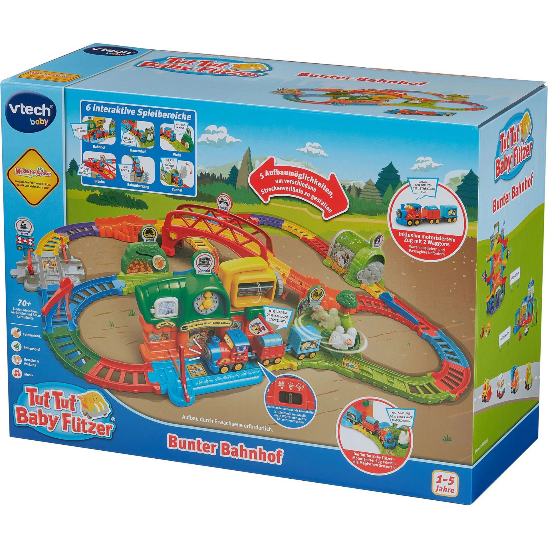 VTech Tut Tut Baby Flitzer - Bunter Bahnhof VTech Tut Tut Baby Flitzer - Bunter Bahnhof
