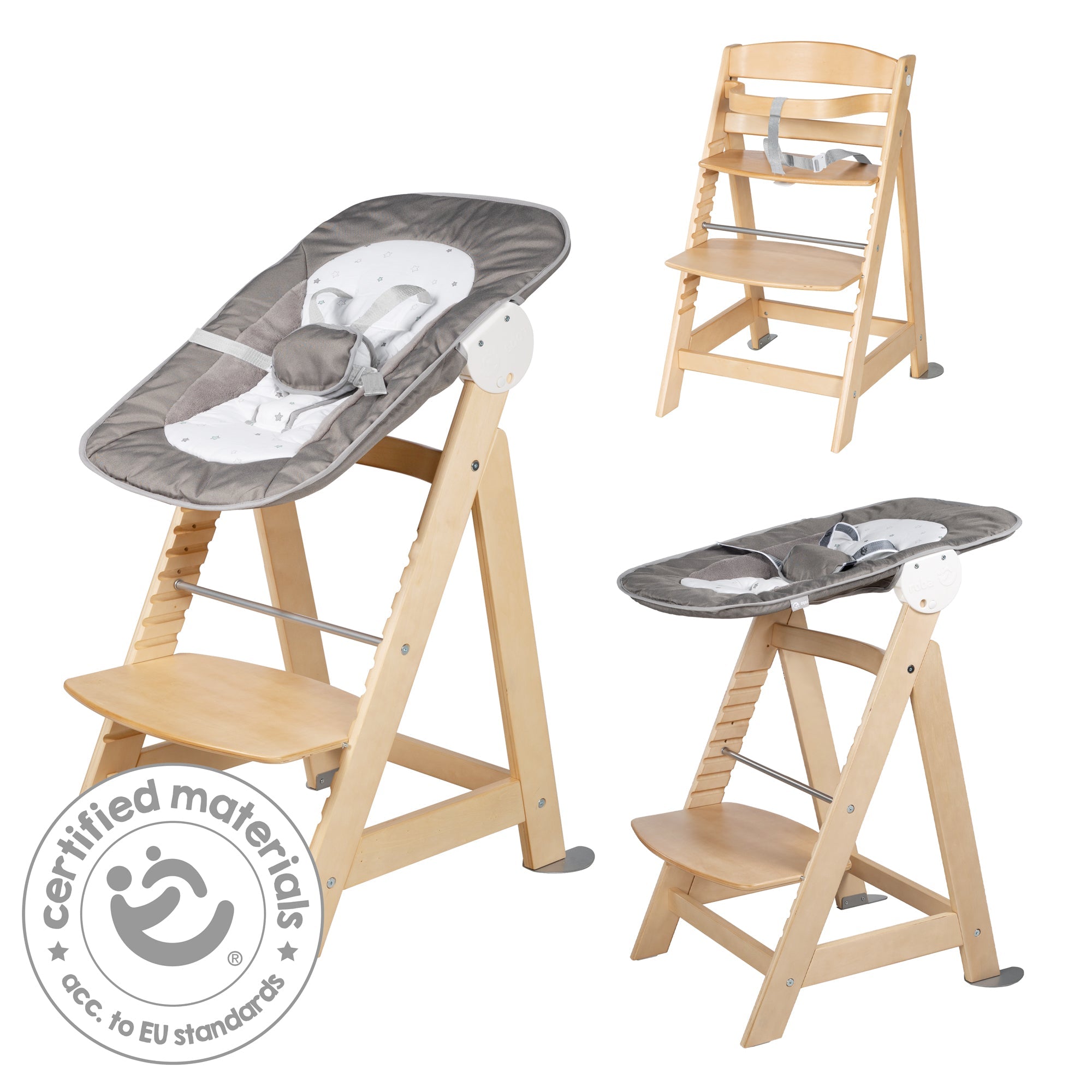 Roba 75063NAV209 Treppenhochstuhl, Set 2in1 Sternenzauber natur lackiert - Bild 9 Roba 75063NAV209 Treppenhochstuhl, Set 2in1 Sternenzauber natur lackiert - Produktbild 9