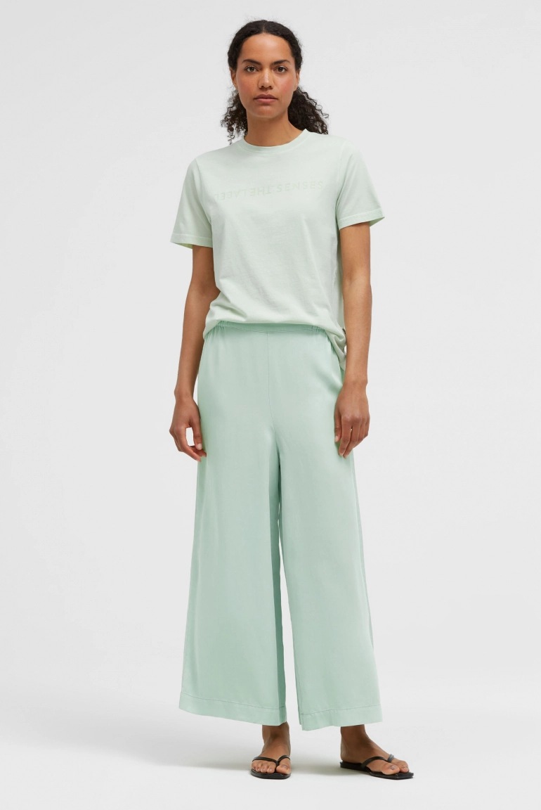 SENSES Wide Leg Hose PA:LO aus Lyocell pastel lime SENSES Wide Leg Hose PA:LO aus Lyocell pastel lime