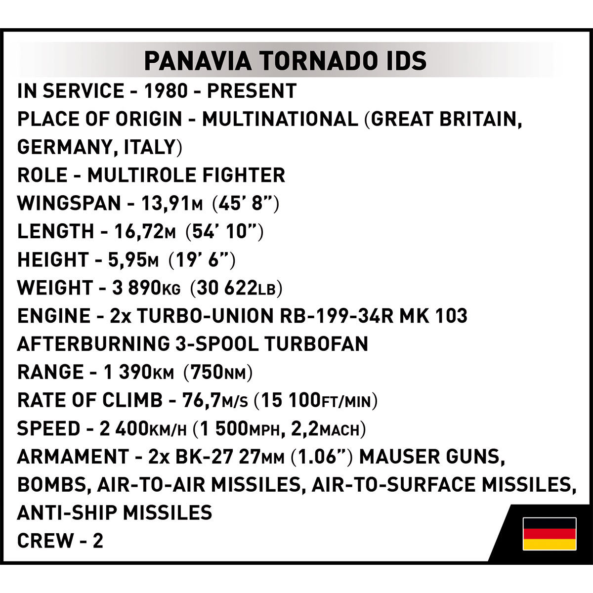COBI 5853 - Panavia Tornado IDS - Bild 15 COBI 5853 - Panavia Tornado IDS - Bild 15
