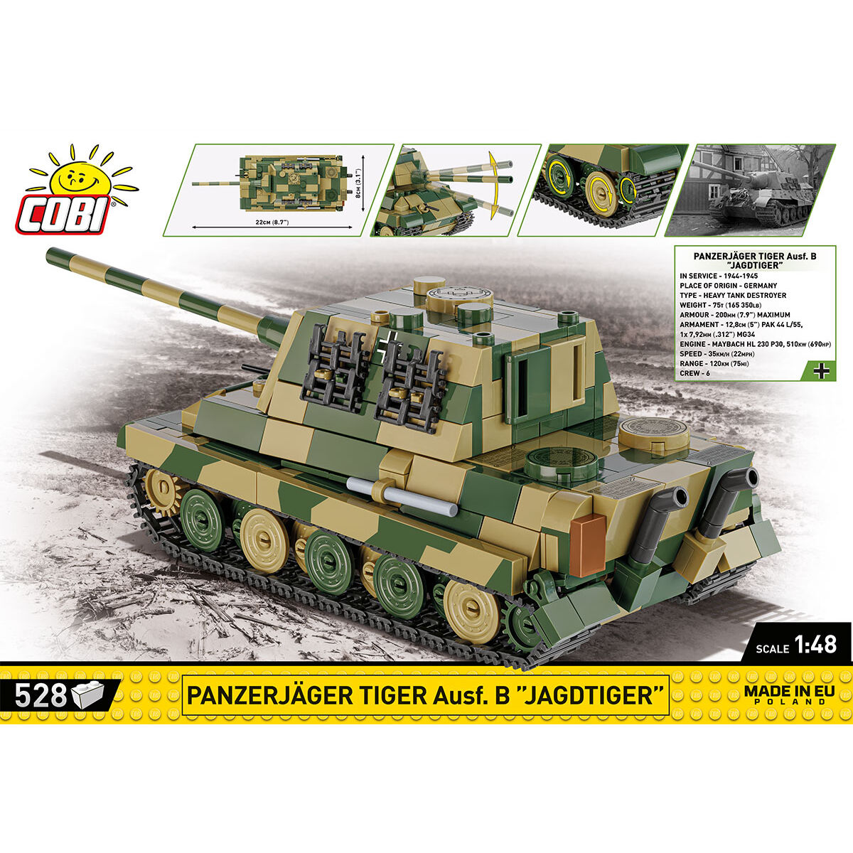 COBI 2733 - Panzerjäger TIGER AUSF. B Jagdtiger - Bild 4 COBI 2733 - Panzerjäger TIGER AUSF. B Jagdtiger - Bild 4