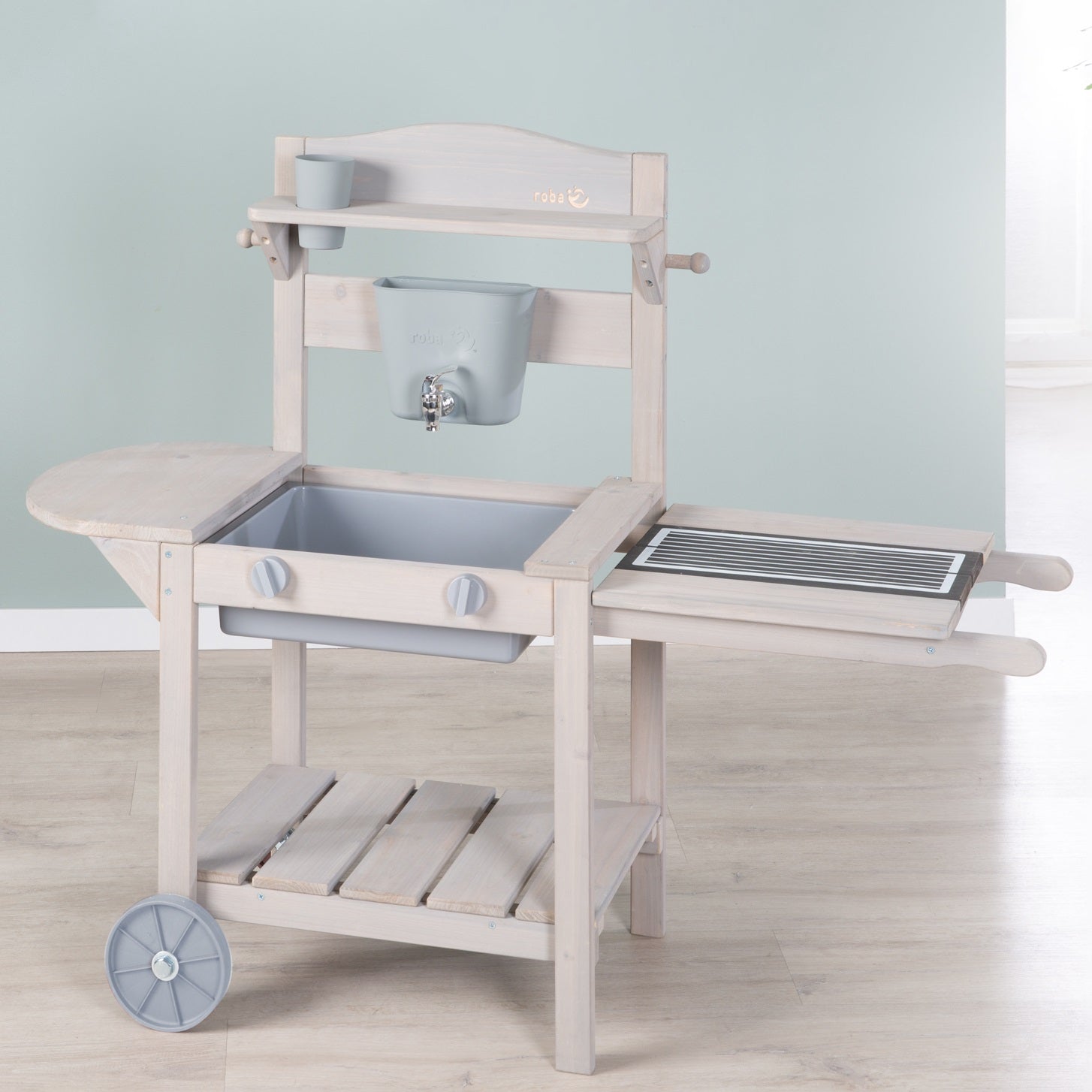 Roba 457005GA Mobile Spiel- Matschküche BBQ grau – Outdoor FSC - Bild 6 Roba 457005GA Mobile Spiel- Matschküche BBQ grau – Outdoor FSC - Produktbild 6