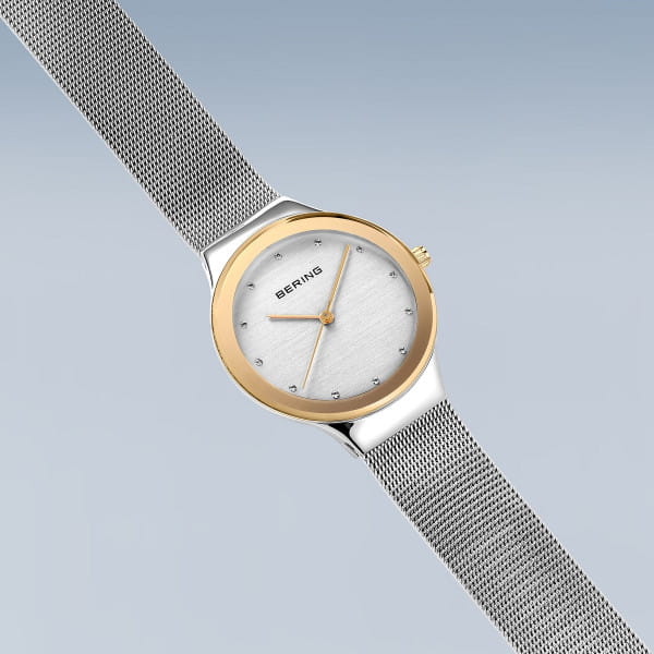 Bering 12934-010 Damenuhr, Milanaise, Silber/Gold Bering 12934-010 Damenuhr, Milanaise, Silber/Gold