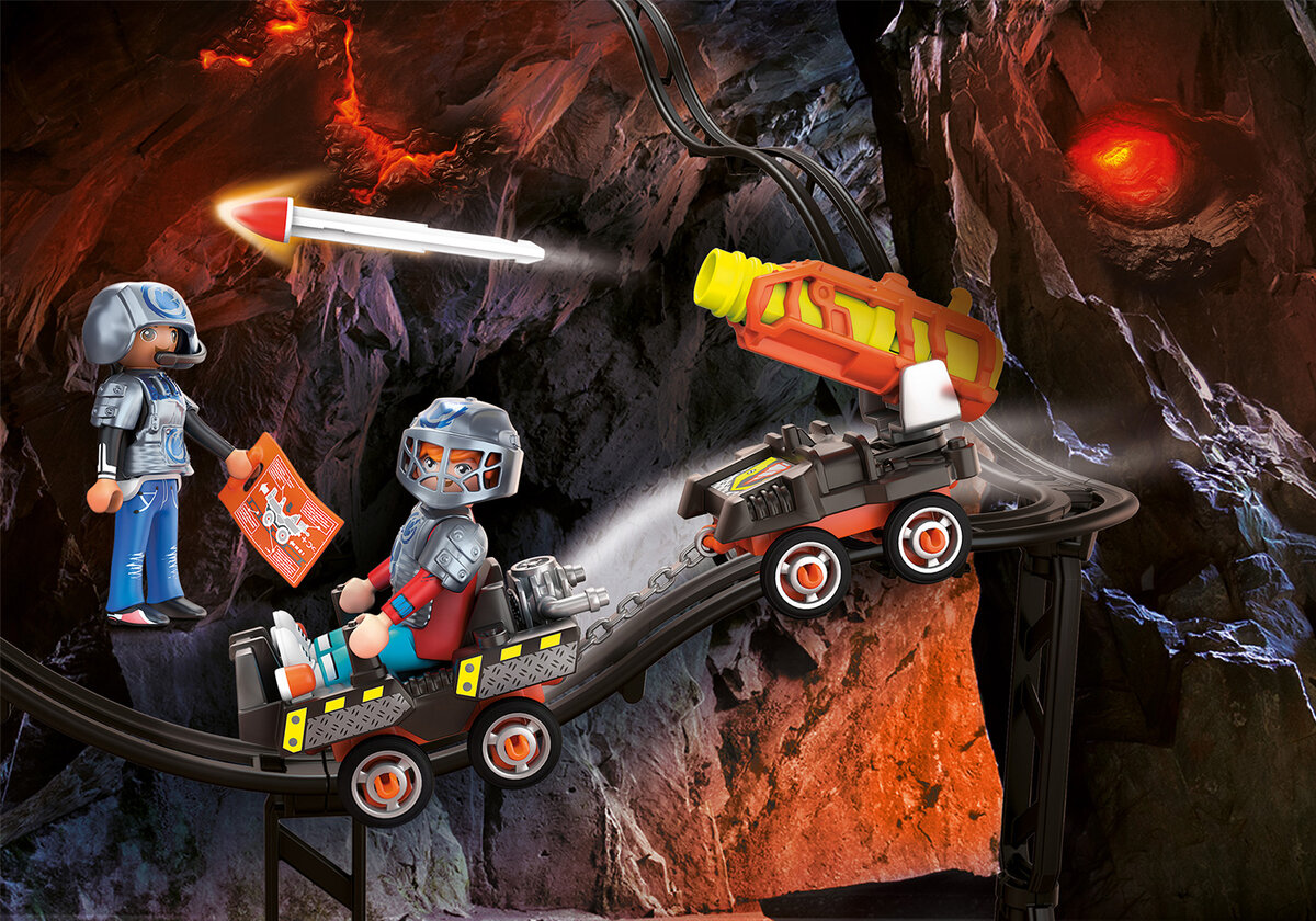 PLAYMOBIL 70929 Dino Mine Raketenkart Maschine, Rad, Person, Berg, Helm