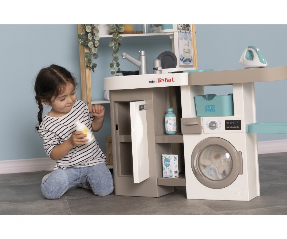 Smoby Tefal Spielküche Studio + Waschsalon