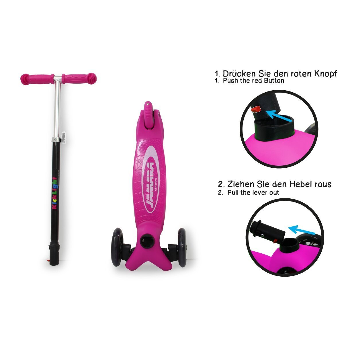 JAMARA KickLight Scooter pink