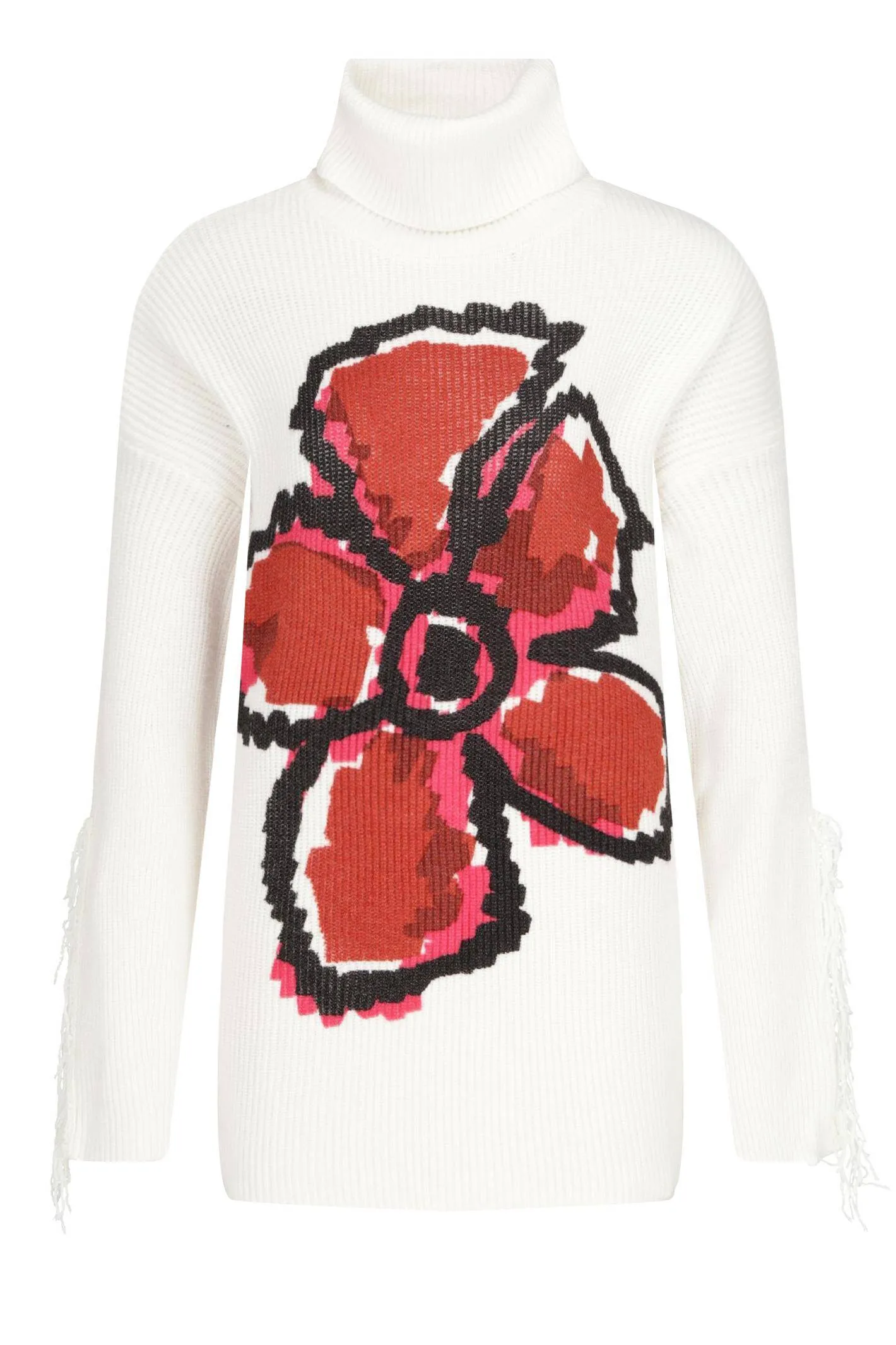 Desigual Damen Pullover „Bann“ - Zopfmuster mit Fransen 19WWJFAG GR. L Desigual Damen Pullover „Bann“ - Zopfmuster mit Fransen 19WWJFAG GR. L