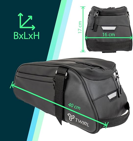 TWIRL 123202 – Gepäckträgertasche CARRY ED 6 L Schwarz/Grau TWIRL 123202 – Gepäckträgertasche CARRY ED 6 L Schwarz/Grau