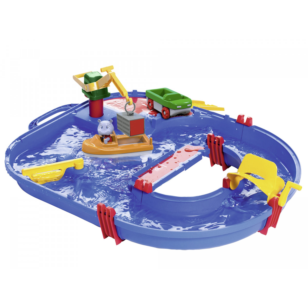 Aquaplay 8700001501 Start Set Wasserbahn für wenig Platz mit 21 Teilen inklusive 1 Hippo Wilma, Amphibienauto und Containerboot Aquaplay, 8700001501, Start, Set, Wasserbahn, für, wenig, Platz, mit, 21, Teilen, inklusive, 1, Hippo, Wilma, Amphibienauto, und, Containerboot