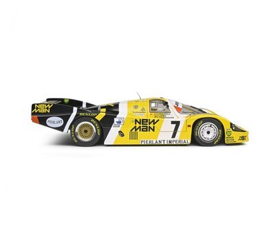 Schuco_Porsche_956_winner_24h_LeMans_1984_Pescarolo,_Ludwig_#7_Gelb_1:18_421187700, Leichtmetallfelge, Maschine, Sprach, Reifen, Rad