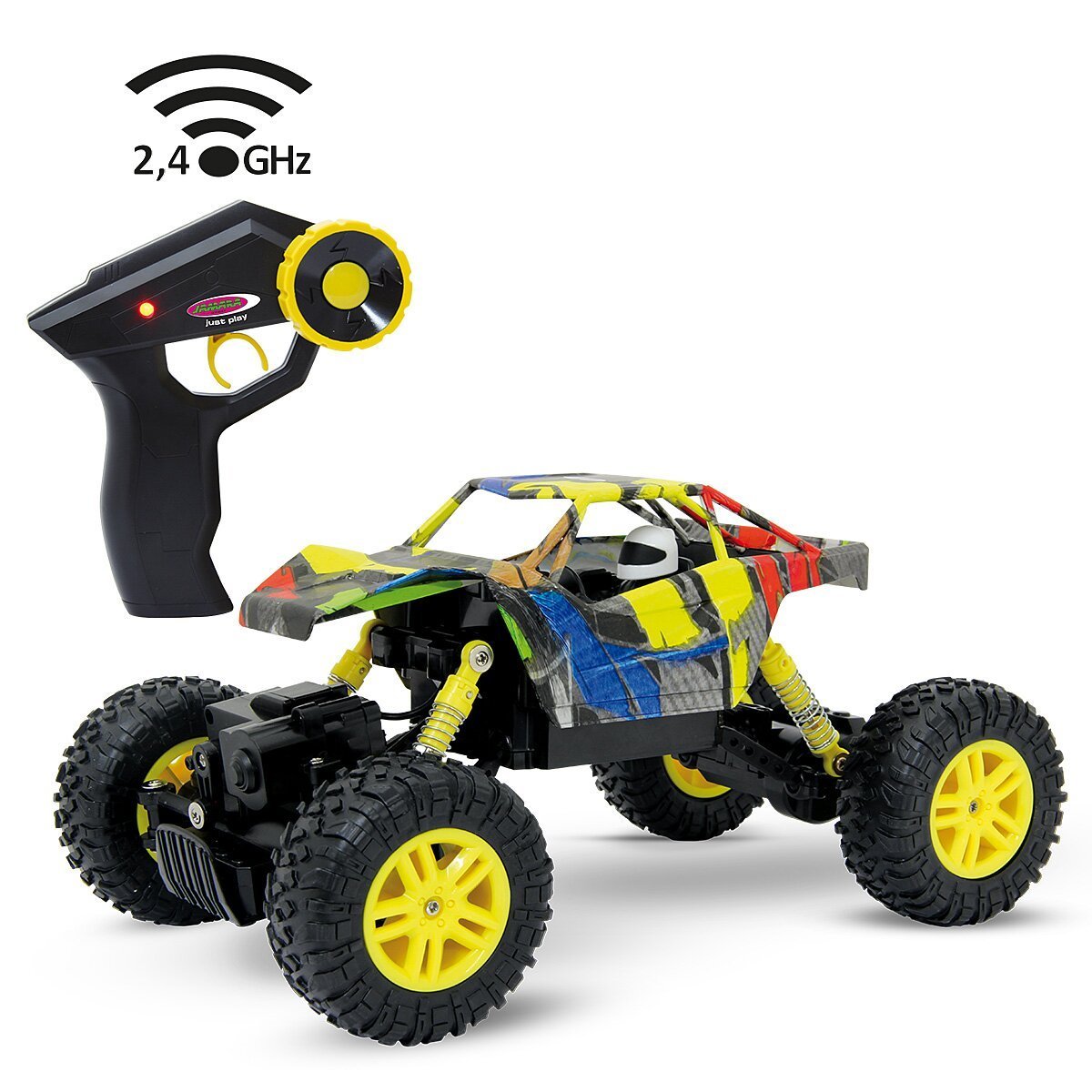 JAMARA Hillriser Crawler 4WD 1:18 gelb 2,4GHz ab 6 Jahren JAMARA Hillriser Crawler 4WD 1:18 gelb 2,4GHz ab 6 Jahren