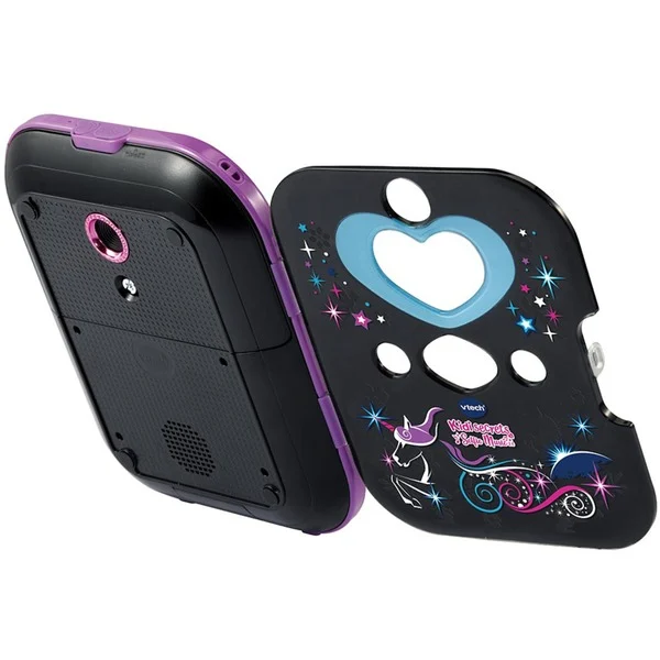 VTech KidiSecrets Selfie Music 2.0 elektronisches Tagebuch ab 6 Jahren VTech KidiSecrets Selfie Music 2.0 in Schwarz-Lila, elektronisches Tagebuch mit 2 Kameras, Gesichtserkennung, MP3-Player, LED-Effekte & 750 Einträge,