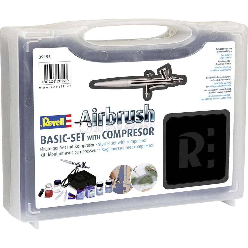 Revell 39195 New Basic Set Revell Airbrush Komplett-Set für Einsteiger