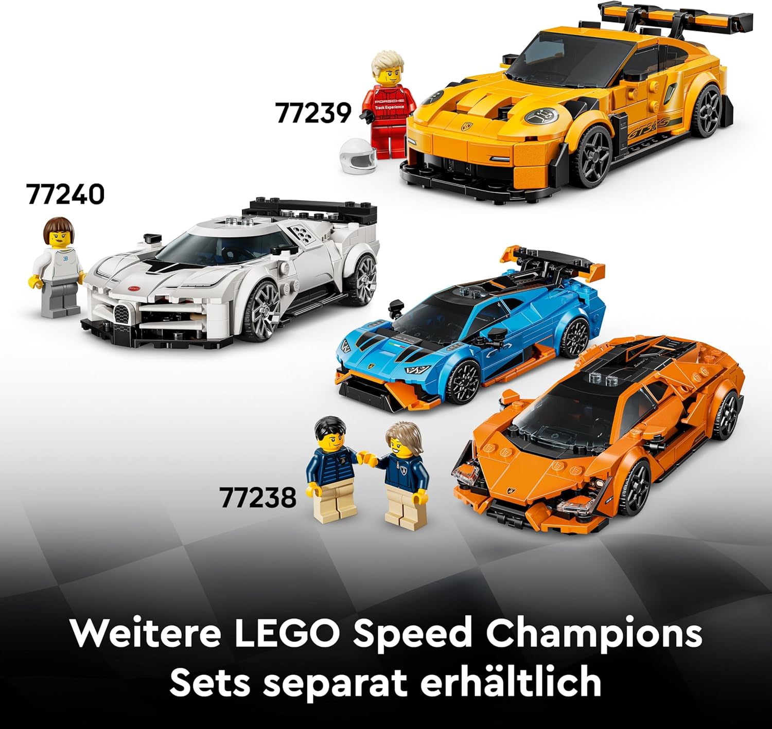 LEGO 77237 Speed Champions Dodge Challenger SRT Hellcat Sportwagen-Bauset LEGO Speed Champions 77237 Dodge Challenger SRT Hellcat gelbes Muscle-Car mit Rennfahrer-Minifigur