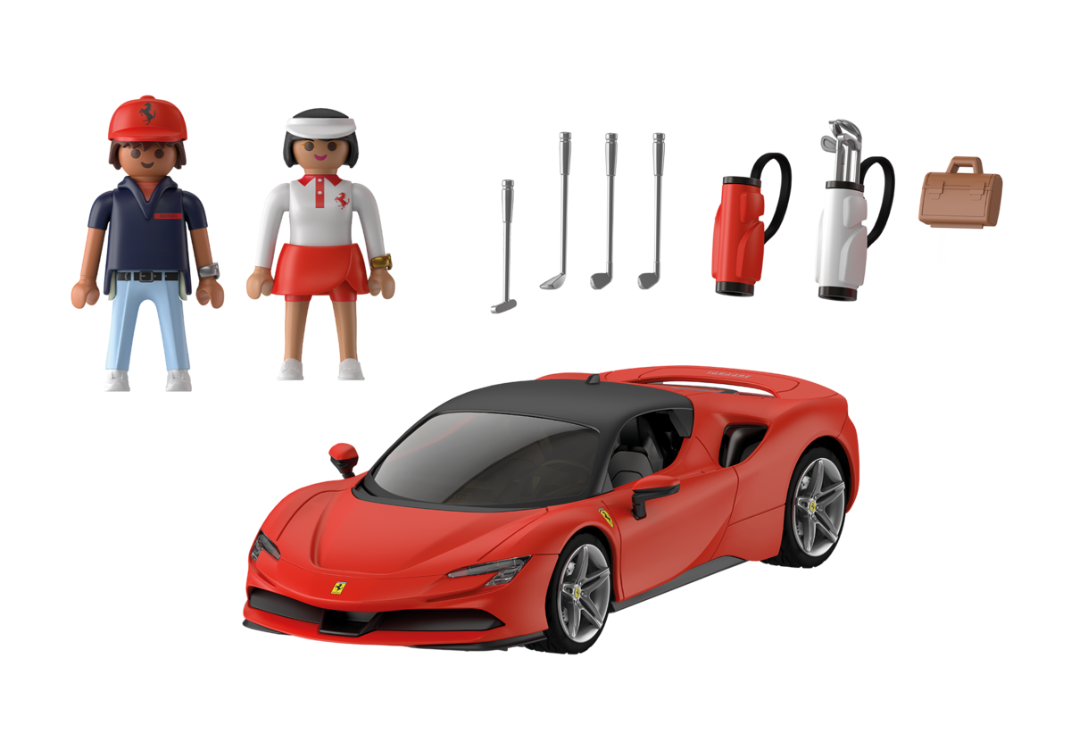 PLAYMOBIL 71020 Ferrari SF90 Stradale Auto, Person, Leichtmetallfelge, Rad, Helm