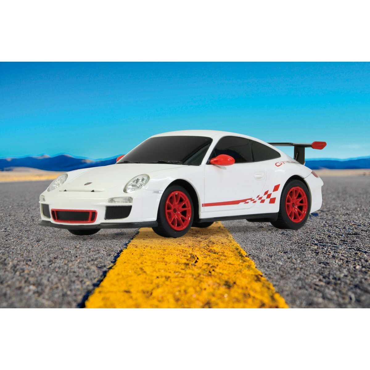 JAMARA Porsche GT3 RS 1:24 weiss 2,4GHz ab 6 Jahren JAMARA Porsche GT3 RS 1:24 weiss 2,4GHz ab 6 Jahren