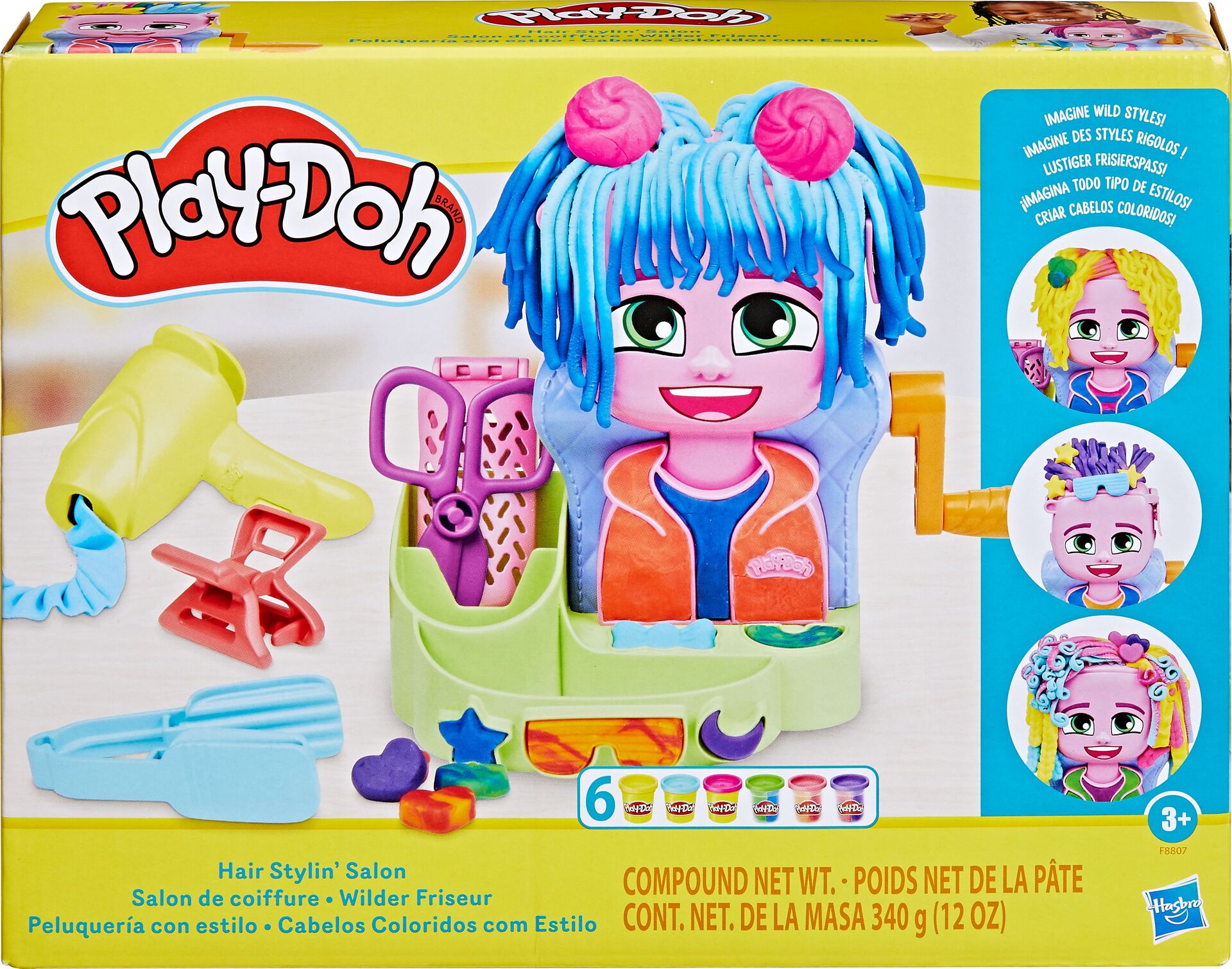 Play-Doh Wilder Friseur Spielset mit 6 Dosen
