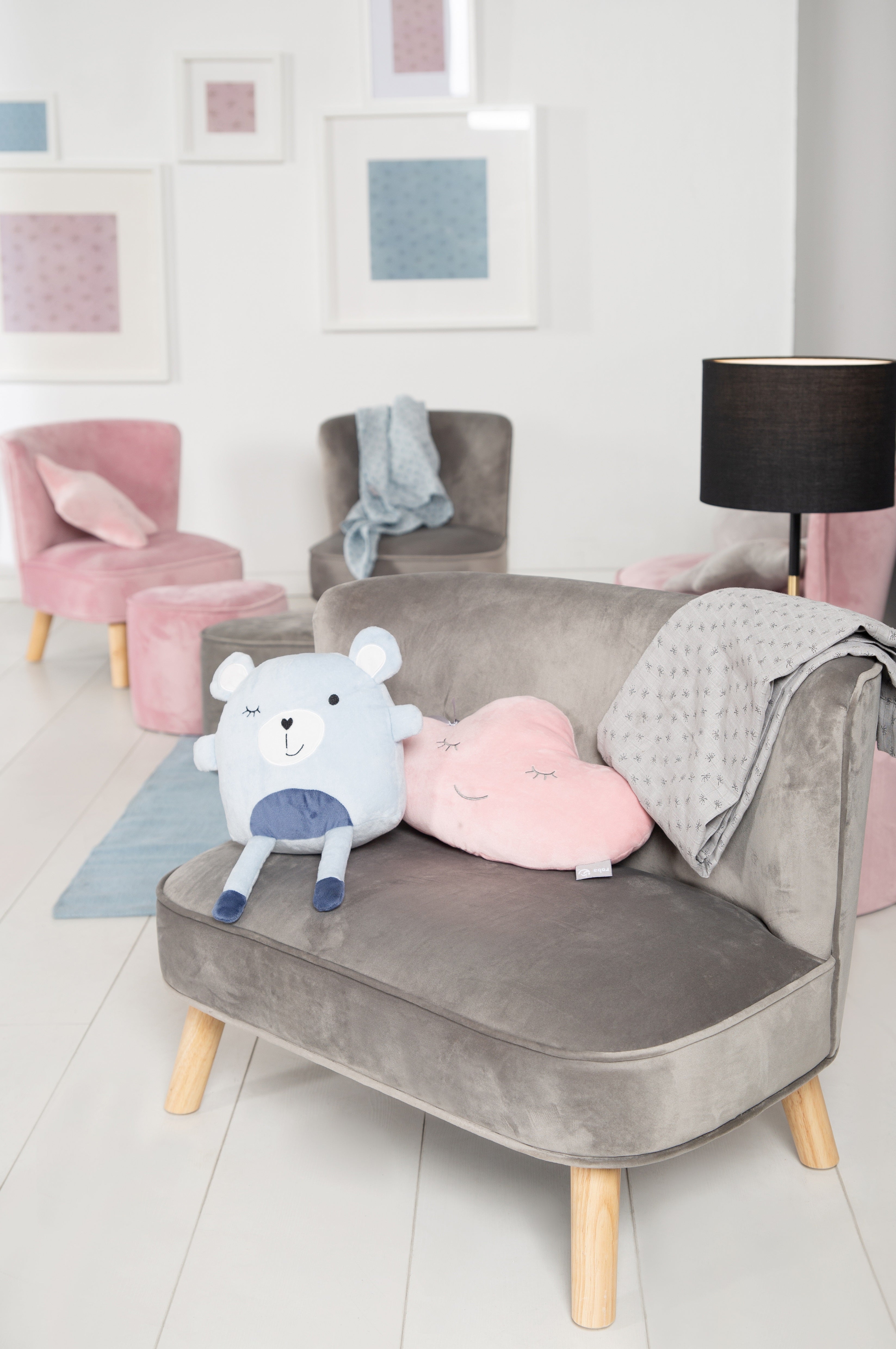 Roba 450110GA Kindersofa grau – Spielmöbel - Bild 7 Roba 450110GA Kindersofa grau – Spielmöbel - Produktbild 7