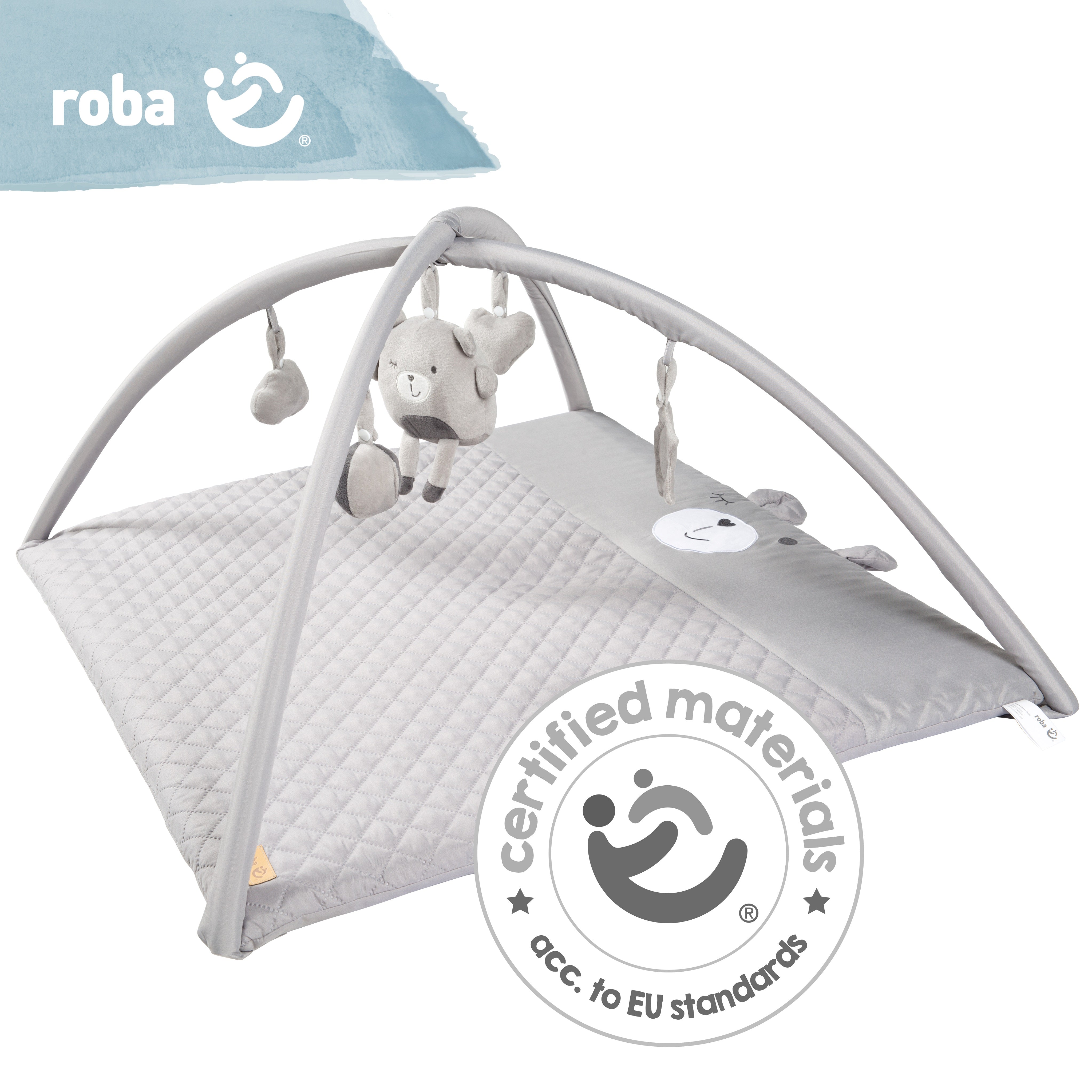 Roba 307075V230 Krabbeldecke mit Spielbogen grau – Krabbeldecken - Bild 9 Roba 307075V230 Krabbeldecke mit Spielbogen grau – Krabbeldecken - Produktbild 9