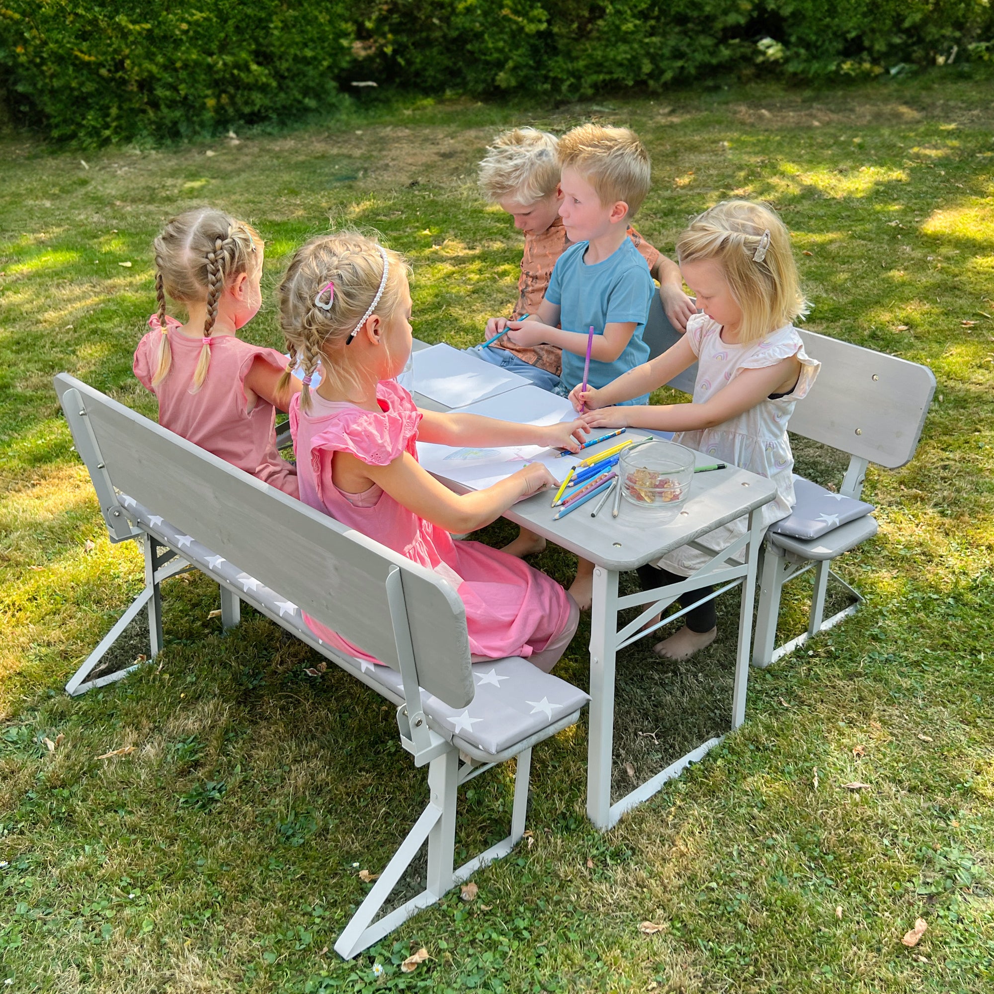 Roba 457009GAV190 Set Kinderparty-Garnitur +Bankkissen grau – Outdoor FSC - Produktbild 10