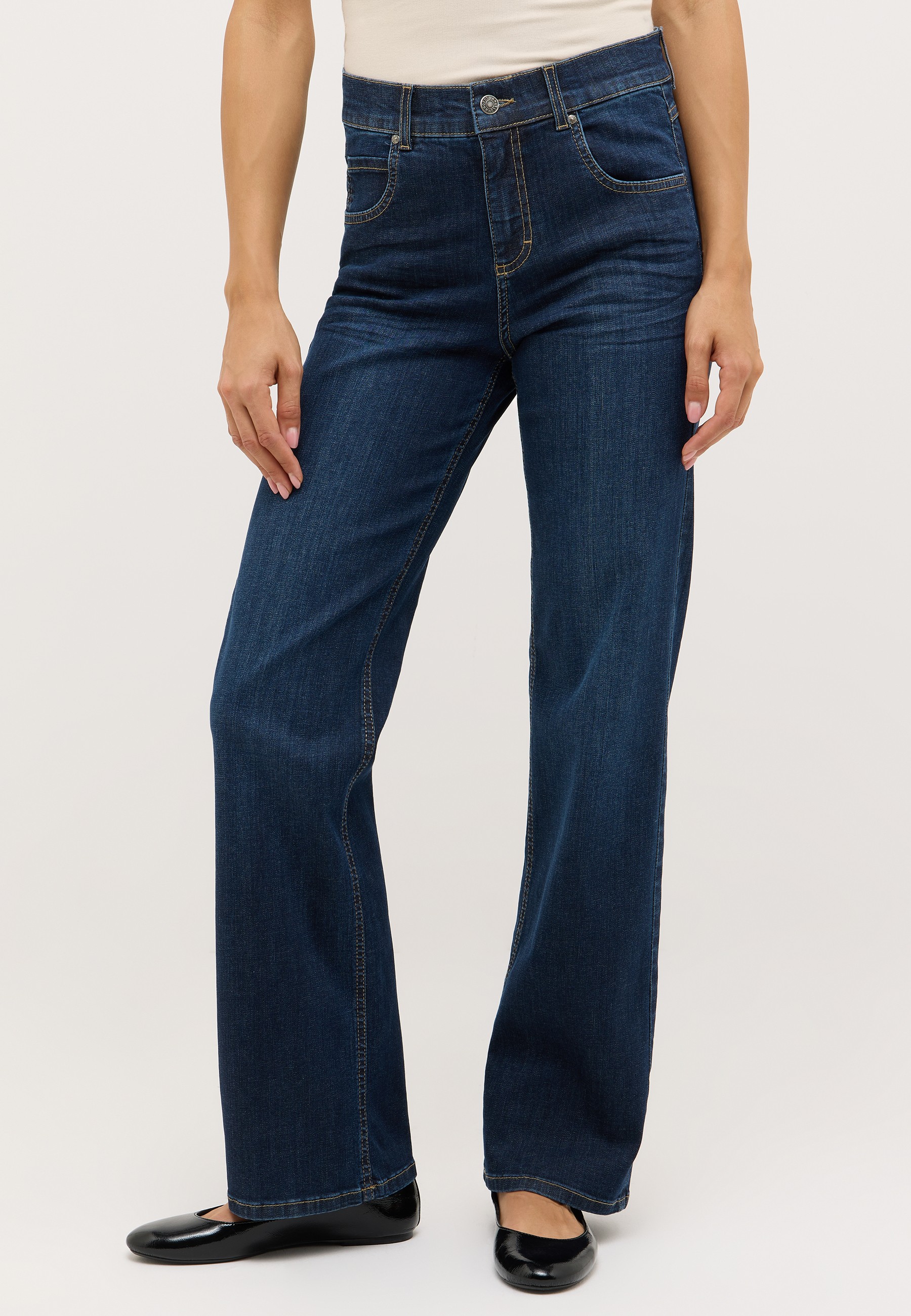 ANGELS 346290030 Damen Jeans Lara Wide Leg - Dunkelblau - 1 ANGELS 346290030 Damen Jeans Lara Wide Leg - Dunkelblau - 1