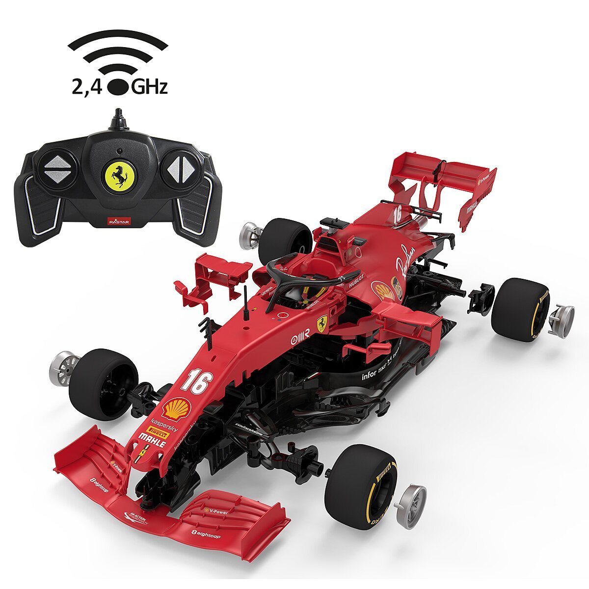 JAMARA Ferrari SF 1000 1:16 rot 2,4GHz Bausatz ab 8 Jahren