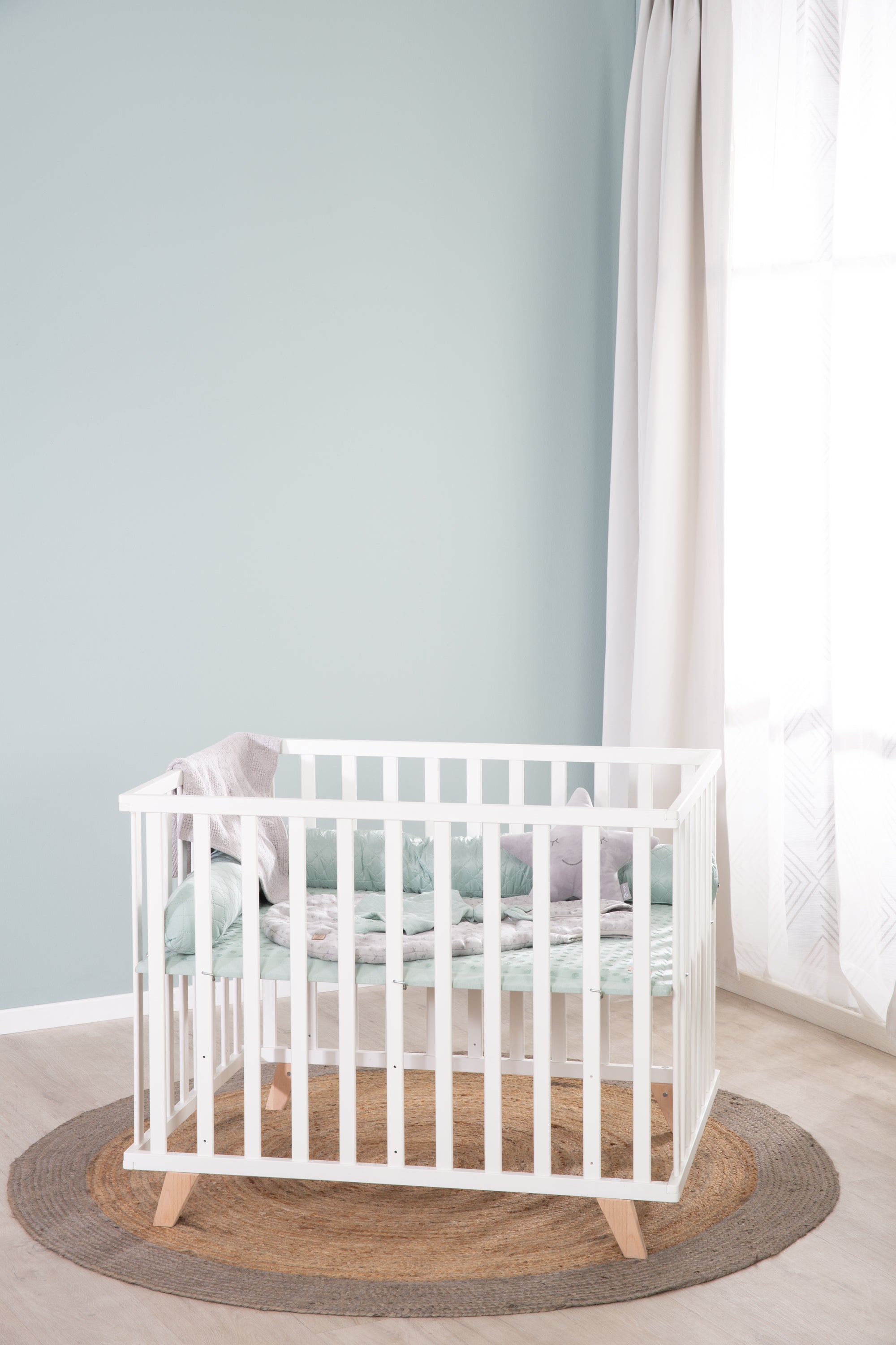 Roba 0242WEG240 Laufgitter 75x100 cm +Füße frosty green weiß - Produktbild 11