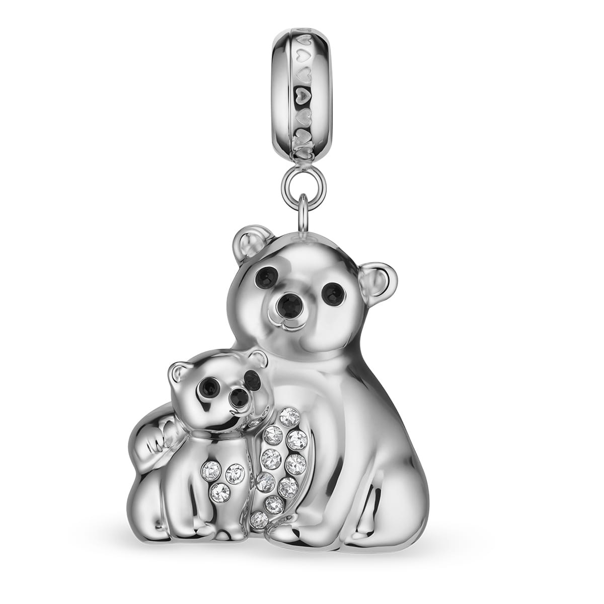 Bering PolarBearMom-1 Anhänger, Eisbärenmutter, Silber