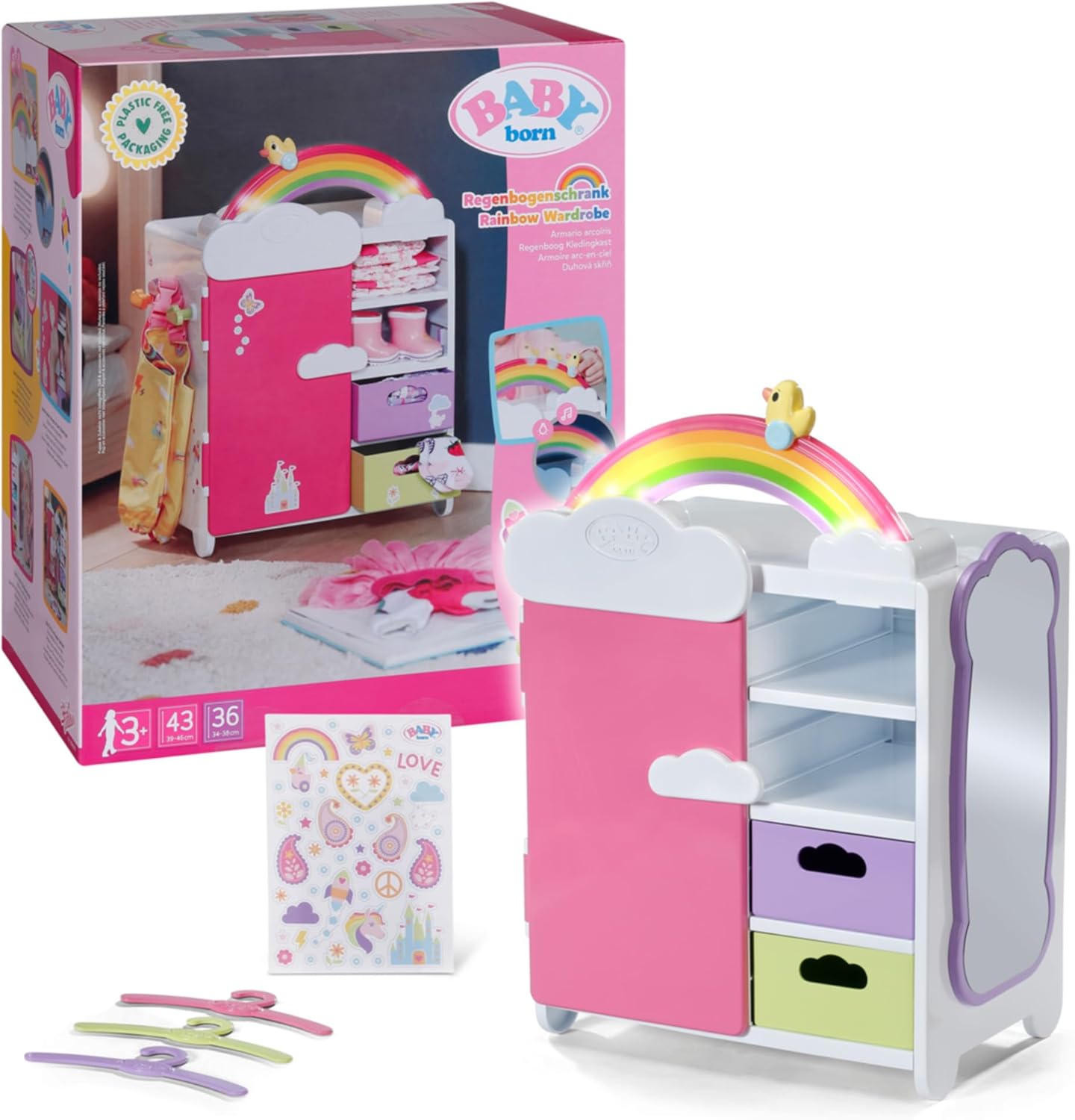 BABY born Regenbogen Schrank BABY, born, Regenbogen, Schrank