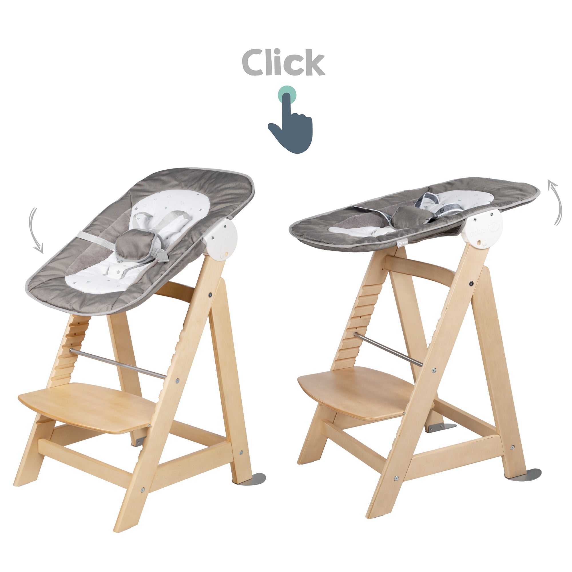 Roba 75063NAV209 Treppenhochstuhl, Set 2in1 Sternenzauber natur lackiert - Bild 8 Roba 75063NAV209 Treppenhochstuhl, Set 2in1 Sternenzauber natur lackiert - Produktbild 8