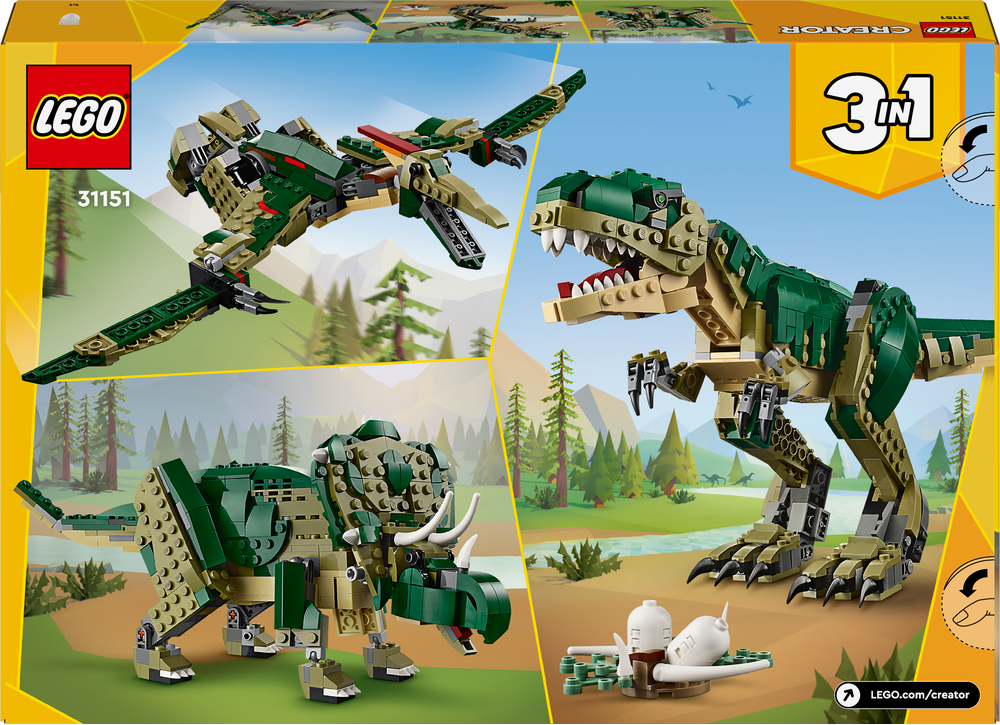 LEGO® Creator T.Rex 3-in-1-Kinderspielzeug 31151 Tier, Dinosaurier, Reptil, Spielzeug