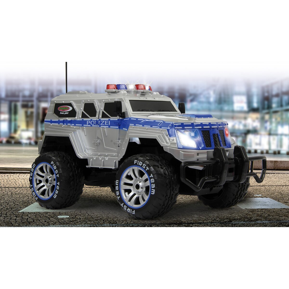 JAMARA Polizei Panzerwagen Monstertruck 1:12 27MHz LED inkl. Akku & Ladegerät ab 6 Jahren JAMARA Polizei Panzerwagen Monstertruck 1:12 27MHz LED inkl. Akku & Ladegerät ab 6 Jahren