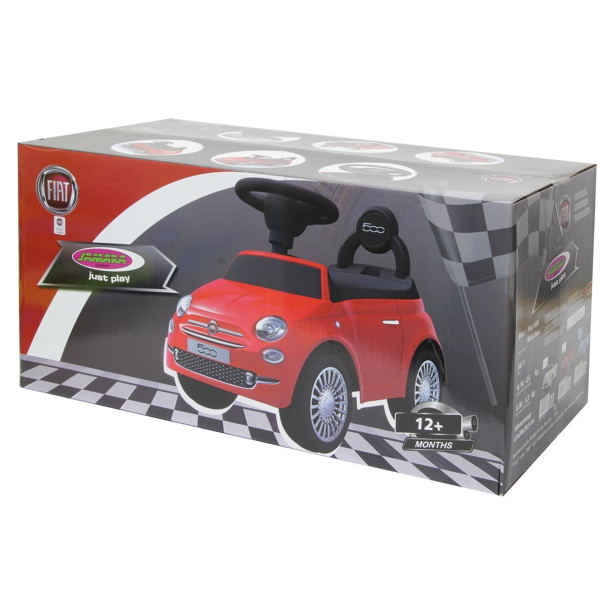 JAMARA Rutscher Fiat 500 blau 2in1 ab 12 Monaten