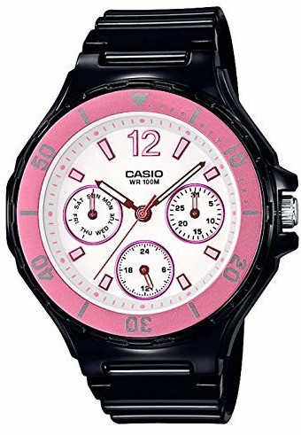 CASIO Collection LRW-250H-1A3VEF Pink Schwarz Uhr Armbanduhr, Arm, Körperteil, Person