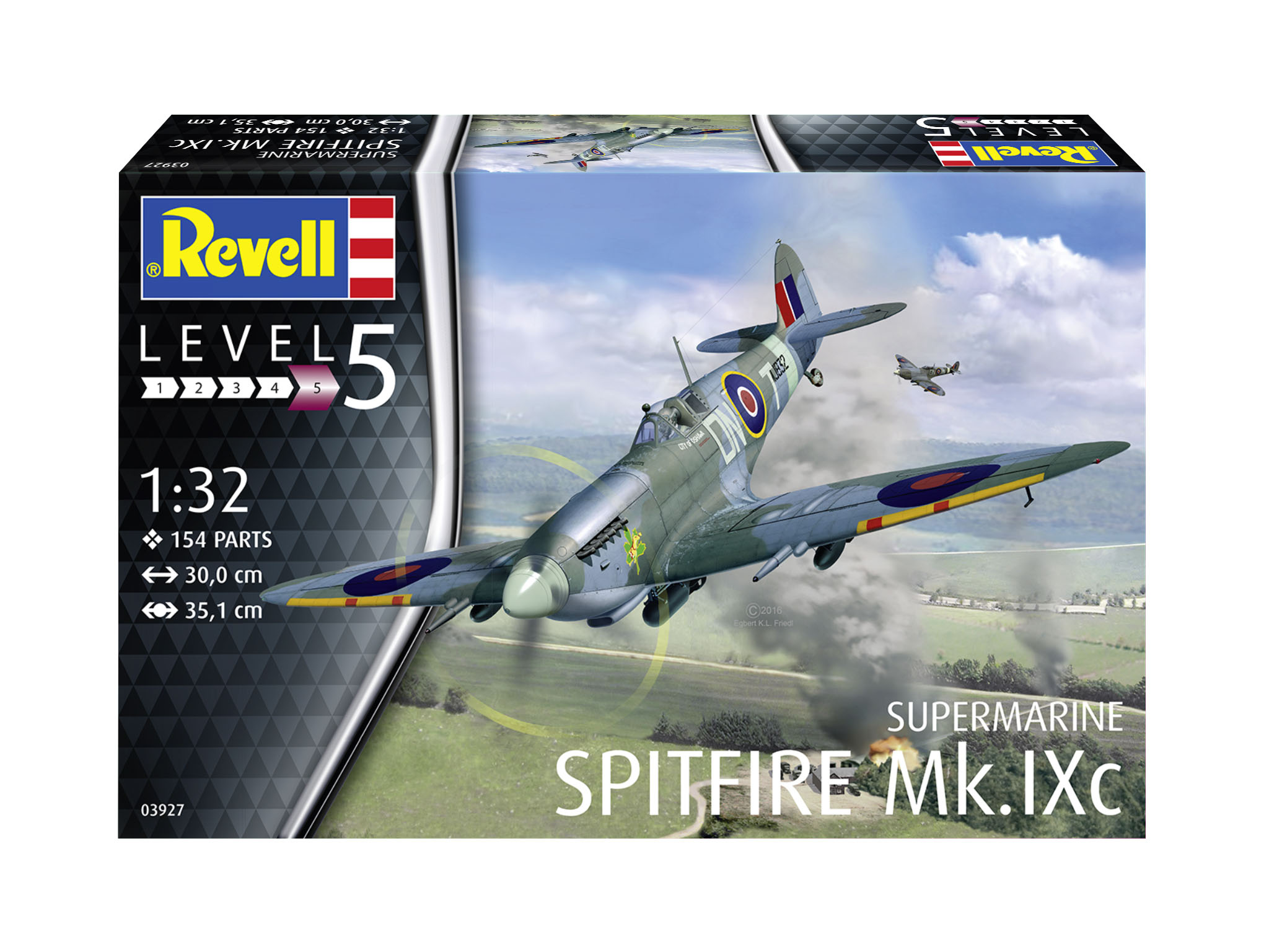 Revell 03927 Supermarine Spitfire Mk.IXC Modellbausatz Flugzeug, Kampfflugzeug, Jet, Bomber