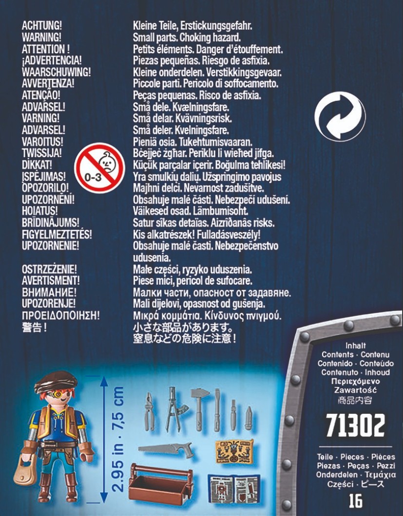 PLAYMOBIL 71302 Novelmore - Dario mit Werkzeug Werbung, Plakat, Person