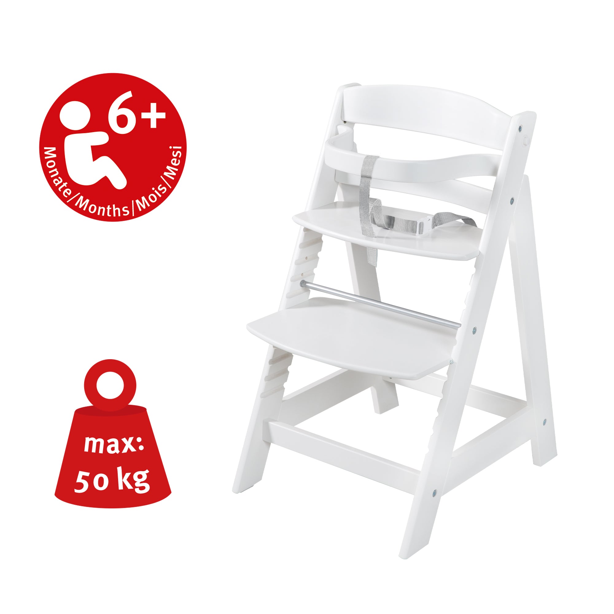 Roba 75063WEV230 Treppenhochstuhl, Set 2in1 grau weiß - Bild 4 Roba 75063WEV230 Treppenhochstuhl, Set 2in1 grau weiß - Produktbild 4