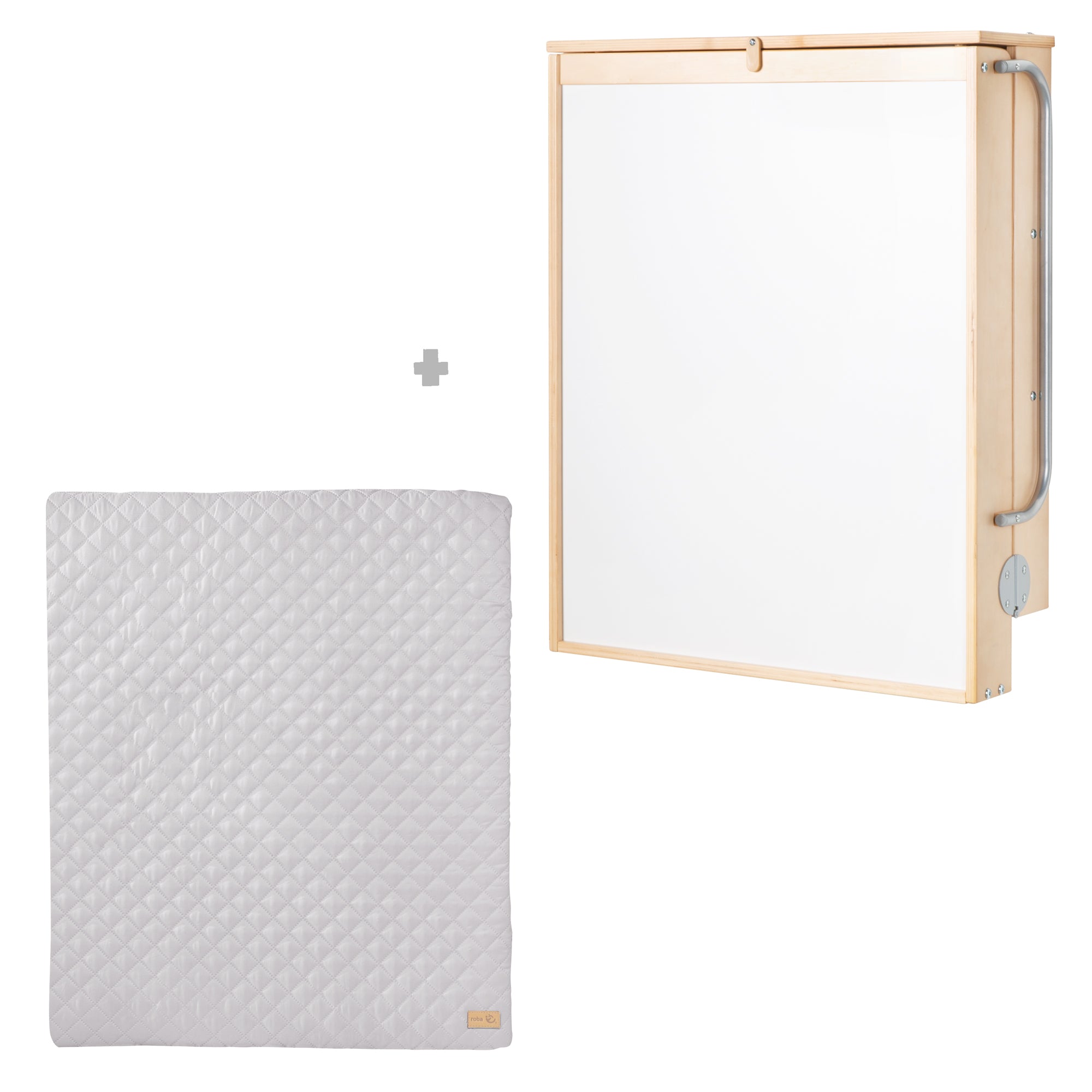 Roba 212015NAV230 Wandwickelregal +Wickelauflage grau braun gebeizt – Wickeln & Baden - Bild 11 Roba 212015NAV230 Wandwickelregal +Wickelauflage grau braun gebeizt – Wickeln & Baden - Produktbild 11