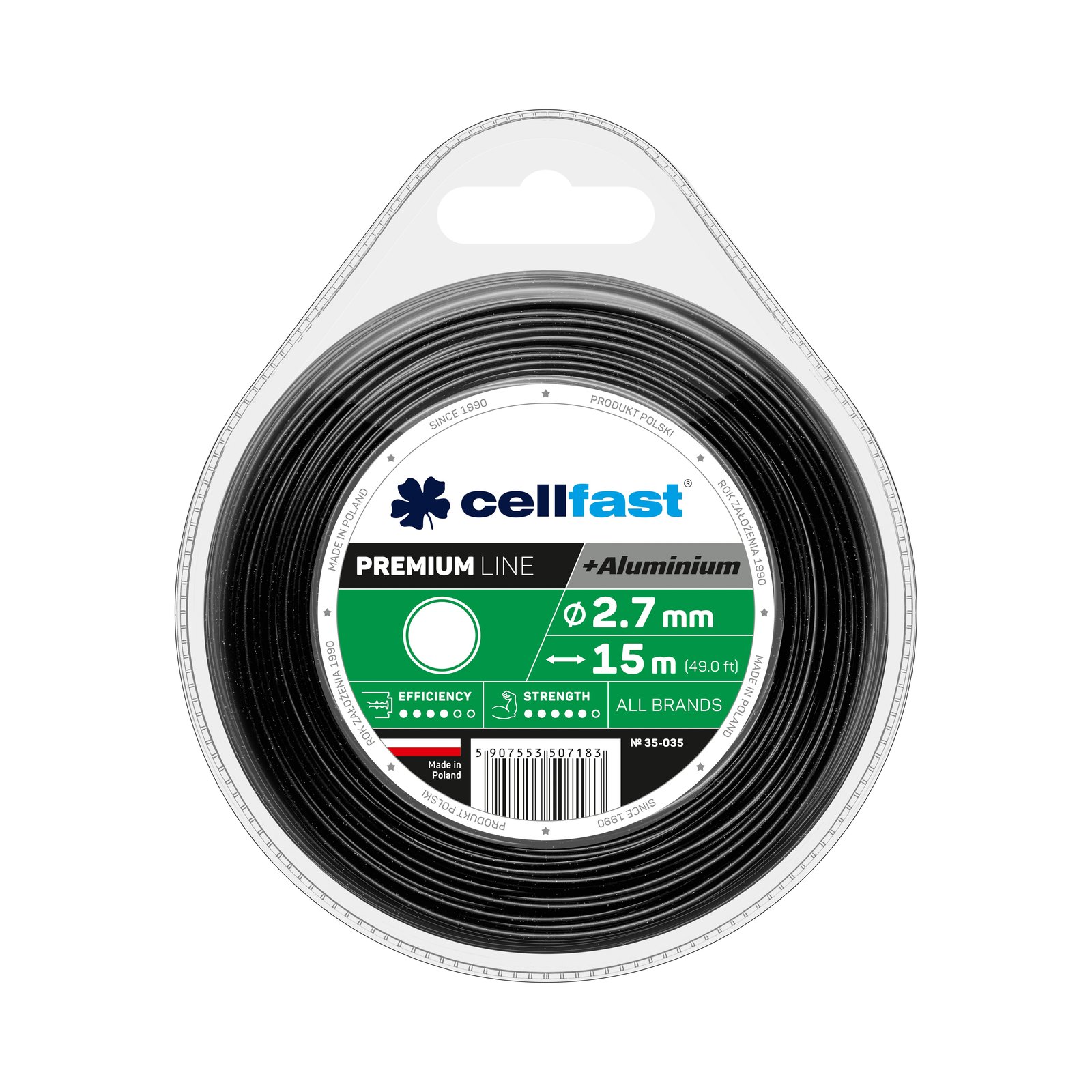 Cellfast PREMIUM Mähfäden 2,7 mm x 15 m Rund Cellfast PREMIUM Mähfäden 2,7 mm x 15 m Rund