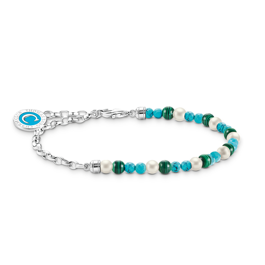 Thomas, Sabo, Armband, Charm-Club, Mit, Beads-Mix, Blau, Länge, 19, Cm, A2130-158-7, Zubehor, Armreif, Schmuck, Edelstein