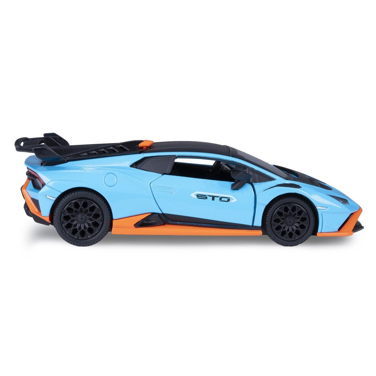 JAMARA Lamborghini Huracán STO Diecast 1:32 blau inkl. Knopfzellen ab 3 Jahren